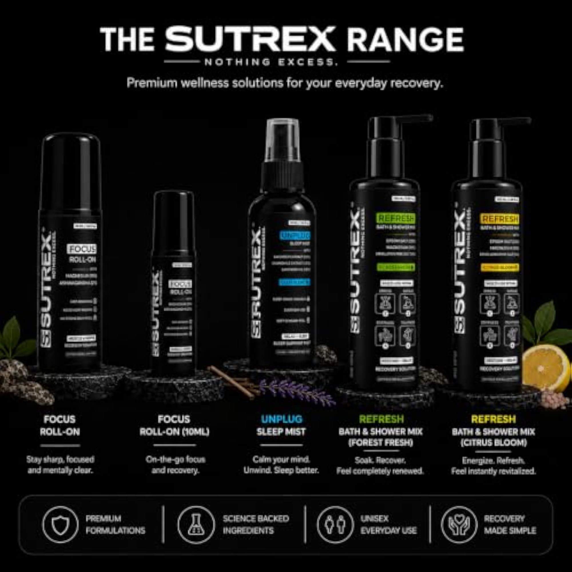 SUTREX Refresh Bath & Shower Mix with Magnesium and Epsom Salt