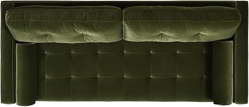 Miniatura 8 de Jennifer Taylor Home Theo - Sofá moderno de mediados de siglo de 83.5 pulgadas, terciopelo verde oliva
