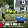 Step2 Wagon for Two Plus, Kids Ride On Toy, Stroller Substitute, Includes Seat Belts, Made of Durable Plastic, Max Weight 75 lbs., For Toddlers 1.5-5 Years Old, Denim Blue