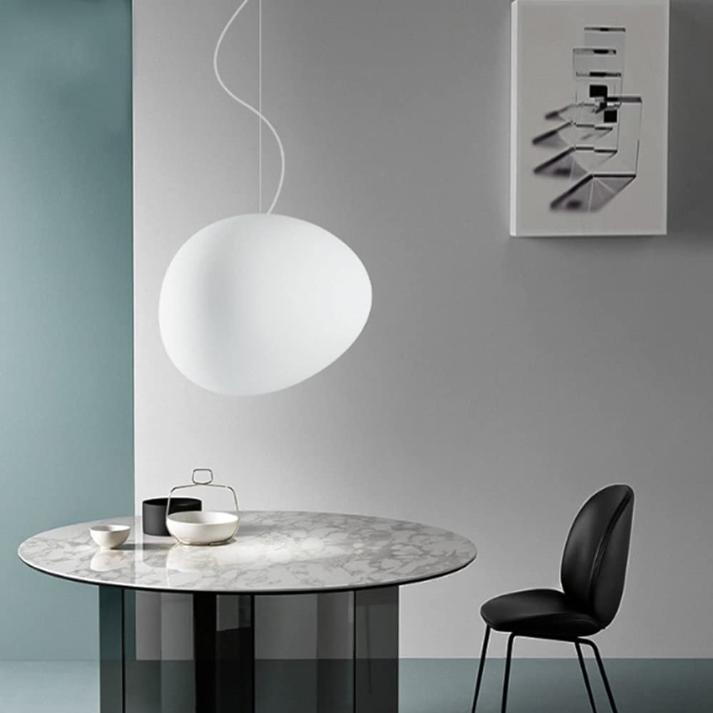 Suspension moderne en pavés blancs lustre réglable 0.5m - 8