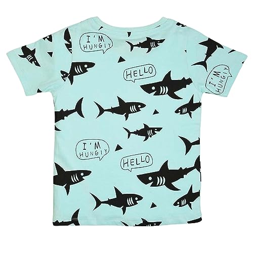 Image of Be Awara Kids Printed Half Sleeves T-shirt & Shorts Clothing Sets, 100% Cotton Soft Unisex Cord Set, Comfortable Wear for Kids With Cool Prints, Everyday Casual Wear for Boys & Girls