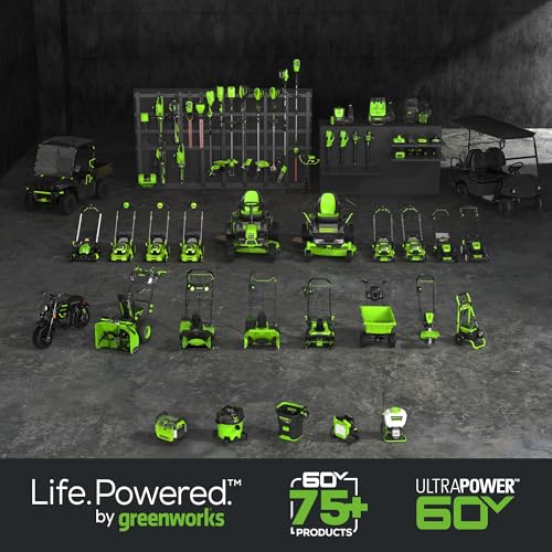 Image of Greenworks 60V 16 inch Brushless Cordless 16 inch String Trimmer, 2.5Ah Battery, Rapid Charger + Bonus 4.0Ah Battery