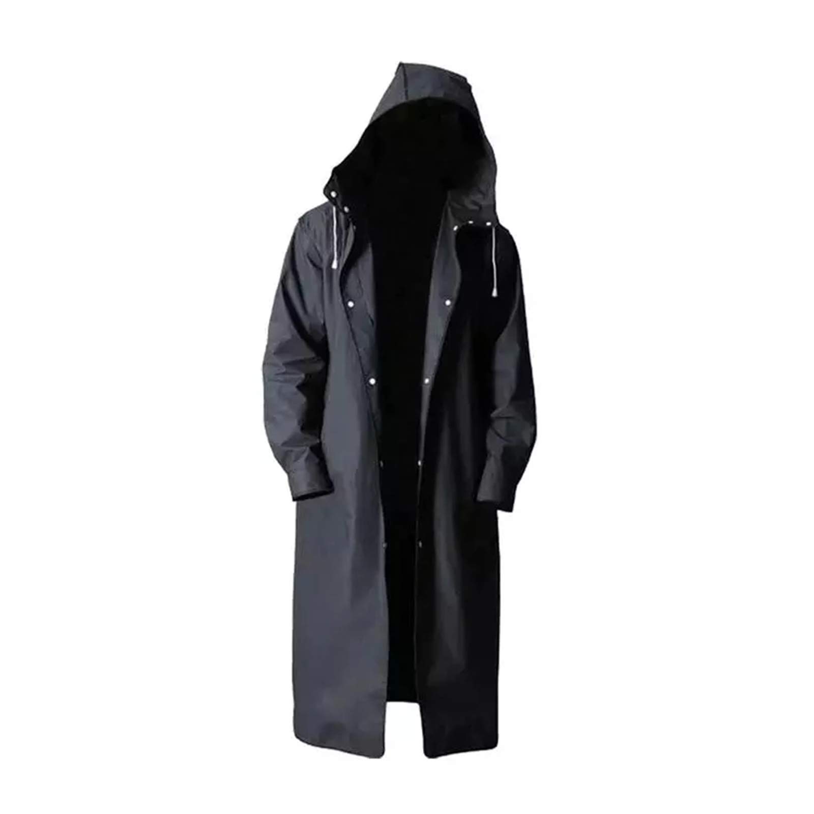 Amazon.co.jp: 大人のための黒いレインコート、再利用可能な長雨