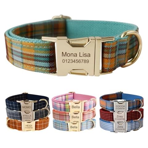 Personalised Dog Collar With Metal Buckle Cover