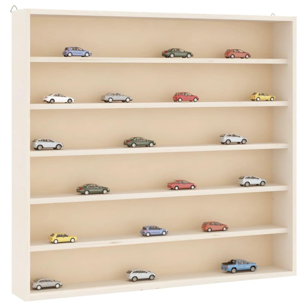 Wandregal aus Holz mit 6 Regalböden 60x8,5x55 cm Schwebendes Regal für Bücher Deko und Aufbewahrung im Wohnzimmer Schlafzimmer und Badezimmer