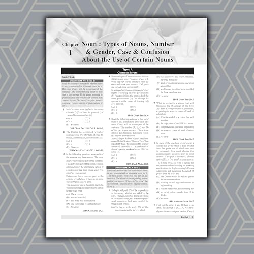 Image of Examcart Bank Clerk & PO English Question Bank Book | 21 Chapters with 2600+ PYQs | Chapter, Type & Level-wise Question | For SBI, IBPS, RRB, NABARD, LIC & All Banking Exams 2026