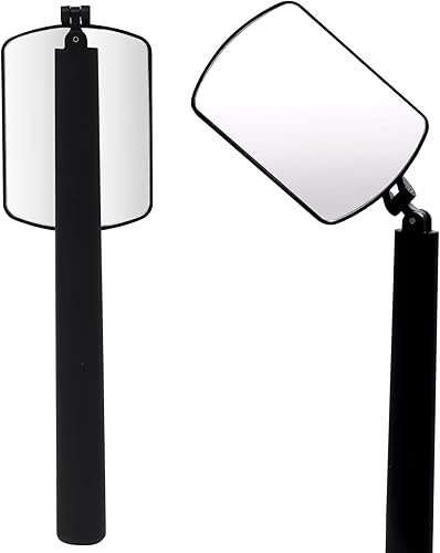 Espejo de pestañas cuadrado grande flexible, con rotación de 260°, espejo de ojos portátil plegable para extensiones de pestañas, ajustable para