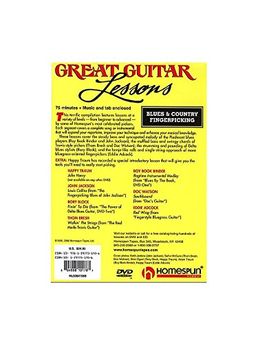 Great Guitar Lessons: Blues And Country Fingerpicking. For Chitarra