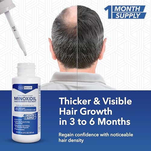 Liquid Minoxidil for Men 5% – Advanced Topical Solution for Regrowth – Growth Treatment for Men Hair Loss 6-Pack as 6-Month Supply Kit - Image 5