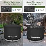 Porch Shield Odporny na blaknięcie pokrowiec na palenisko Solo Stove Yukon, wodoodporny pokrowiec na palenisko na patio, okrągły, 81 cm, pasuje do małego paleniska Solo Stove Yukon
