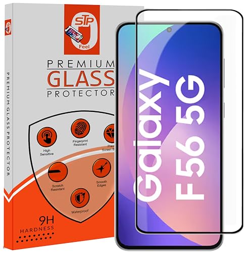 Image of Premium HD+ Tempered Glass Screen Protector Guard Compatible For Samsung Galaxy F56 5G (6.74 Inch, Pack of 1) | Edge to Edge Coverage With Easy to installation kit for Smartphone