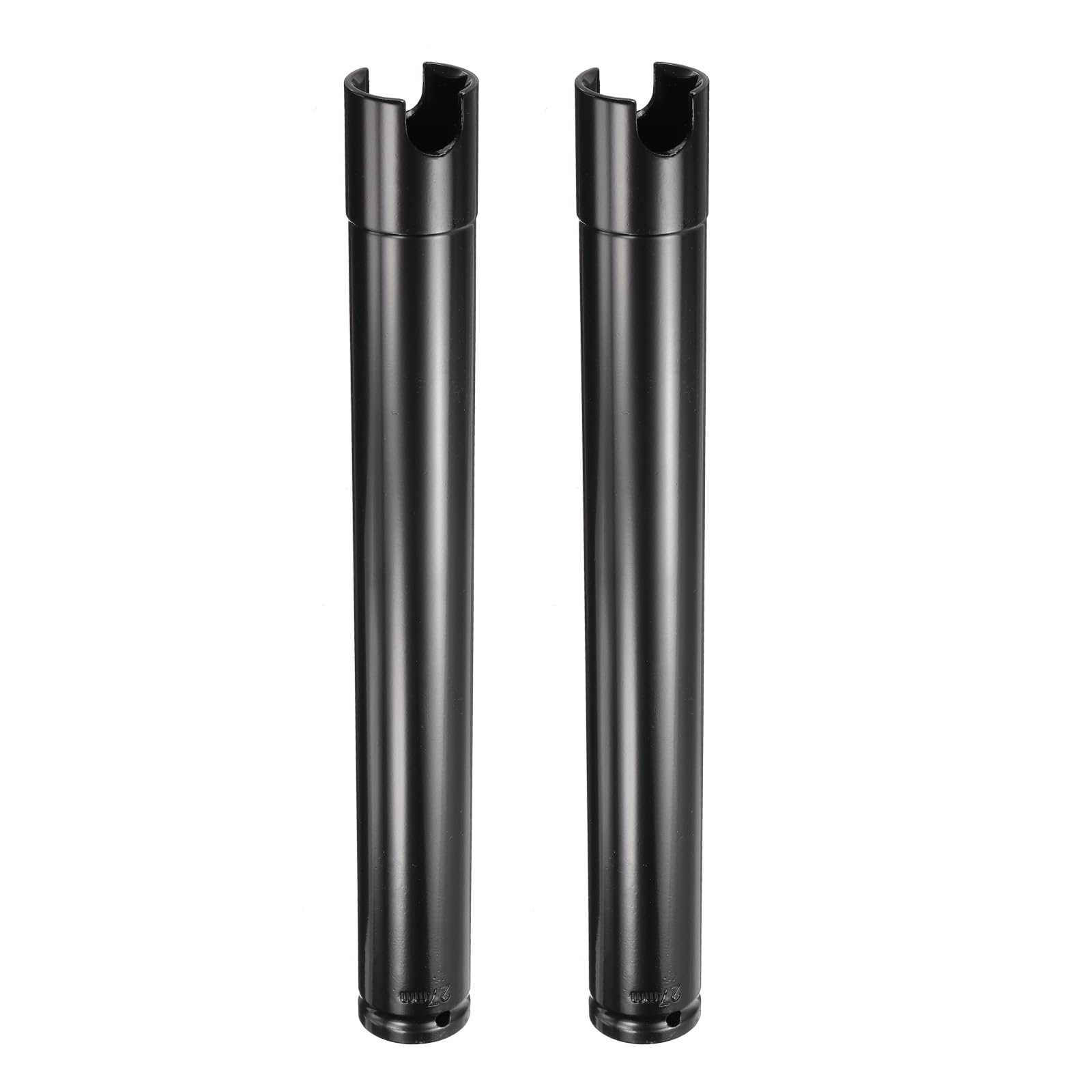 QUARKZMAN 2 Pezzi Presa A Cricchetto Profonda A 6 Latini 1/2" Attacco 27mm Metrica (11.7") 296mm Extra Lunga Trattata Termicamente Acciaio 45# Per Riparazione Dadi Colore Nero