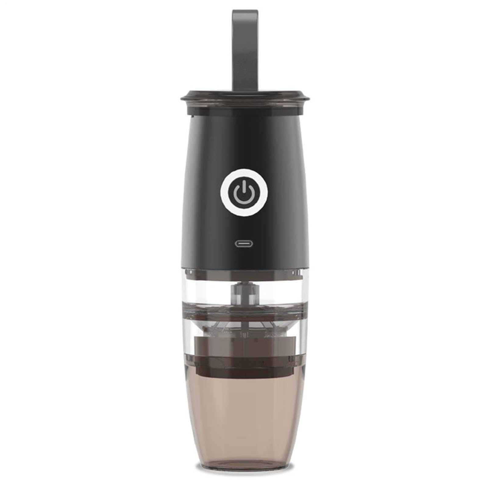 Molinillo de café portátil - Molinillo de café 2 en 1, molinillo de café para muelas | Molinillo de 3 tipos con 5 ajustes de molienda fina/gruesa y recipiente de café transparente