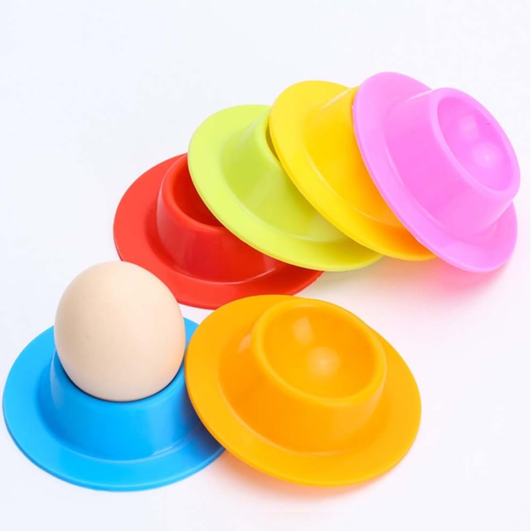 Portauova TRACOMPAN Set 6 Pezzi - Impilabili Per Uova Sode E In Camicia - Plastica Bianca Lavastoviglie - Foto 9