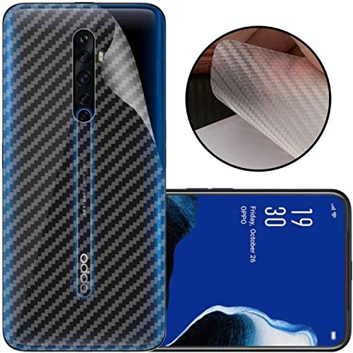 Image of Compatible with Oppo Reno 2 Back Screen Protective Film Carbon Fiber Skin Transparent Screen Guard Sticker