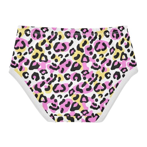 Joisal Florals Girls Underwear Toddlers 2t Cotton Panties for Girl Leopard Spots Pastel Kids Briefs Undies2