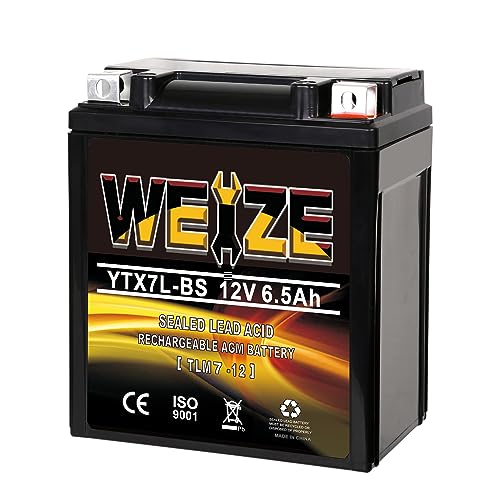 image for Weize YTX7L BS 100CCA ATV Battery High Performance - Maintenance Free 