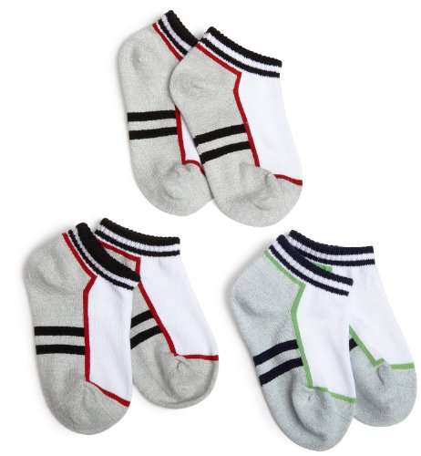 Jefferies Socks Girls Side Stripe Low Cut 3 Pack