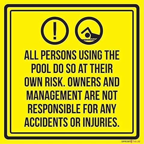ELEtina Pool Safety Sign Cover