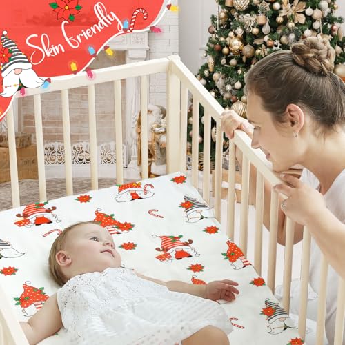 Image of UOMNY Crib Sheet Christmas Fitted Crib Sheets Baby Sheet for Standard Crib and Toddler Mattresses Nursery Bedding Sheet Crib Mattress Sheets for Boys and Girls 1 Pack Space Toddler Sheet