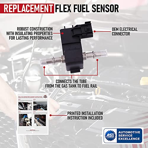 Replacement Flex Fuel Sensor, Compatible with Buick, Chevy, Cadillac, GMC - 2012-2021 - Replaces 13577429, 13507129 Lacrosse, ATS, SRX, Caprice, Equinox, Impala, Silverado 1500, Tahoe, Sierra 2500HD - Image 5