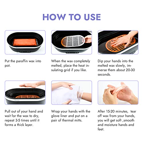 Wewax PM-120 Paraffin Wax Machine For Hands And Feet With 4 Pack Of Paraffin Wax 4500Ml Detachable Hand Wax Paraffin Machine For Thermal Paraffin Wax Bath And Arthritis thumb #5