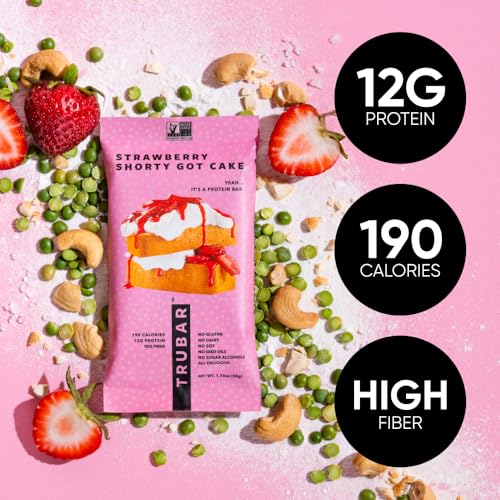 image for TRUBAR Vegan Protein Bar, Strawberry Shorty Got Cake, Gluten Free, Pla