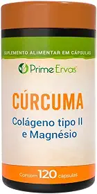CURCUMA COLAGENO TIPO II E MAGNESIO 120CPS PRIME ERVAS
