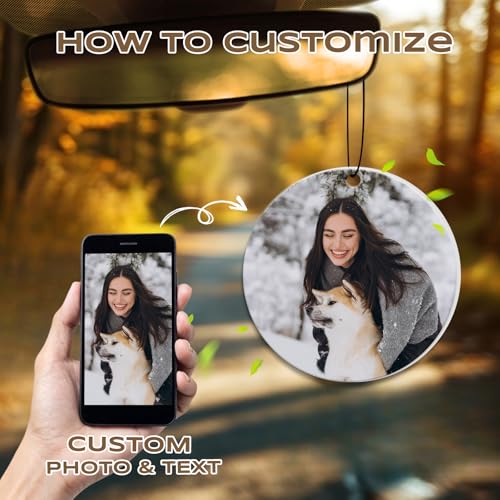 Image of Custom Air Fresheners with Picture for Car | Personalized Photo Air Freshener, Double-Sided Print, Long-Lasting Fragrance, Scent Choice Available, Round Shape