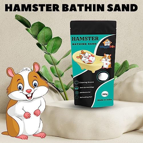 Image of Dust-Free Hamster Sand Your Tiny Friend's Ultimate Bathing and Bedding Solution |Desert Dreams|Pamper Your Hamster|Tiny Paws, Fresh Play|Tiny Friends, Big Care|Hamster Grooming Sand| 200 Grm