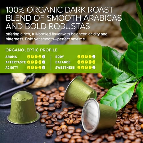 Image of Organic USDA Bestpresso Coffee Aluminum Espresso Pods For Nespresso Original Machine 120 Pack (Naturally Balanced)