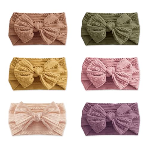 LOLIPPYY 2 Stirnbänder Mit Stoffblumen - Weicher Haarschmuck Für Babymädchen