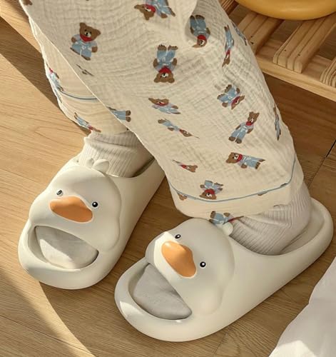 Cartoon Duck Slippers Slides for Women Men Cute Cloud Slides Slipper Unisex Animals Beach Slippers Lightweight Summer Shoes3