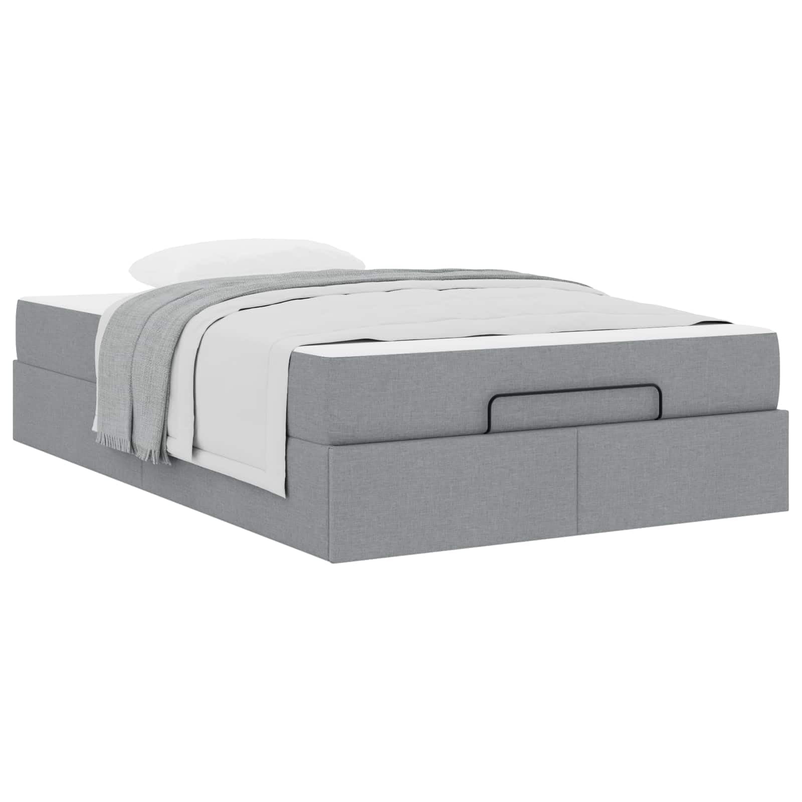 Tela suave con cajones integrados dormitorio moderno Gris Claro 203x120x43