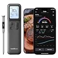 ThermoMaven Smart Bleutooth Wireless Meat Thermometer, Standalone Base, WiFi Unlimited Range, NIST Certified Accuracy, Smart App Alerts for Grill, Oven, Smoker, BBQ, Gray