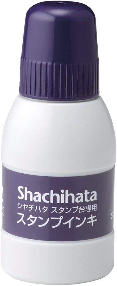 Shachihata SGN-40-V Stamp Ink for Stamp Stand, Small Bottle, Purple
