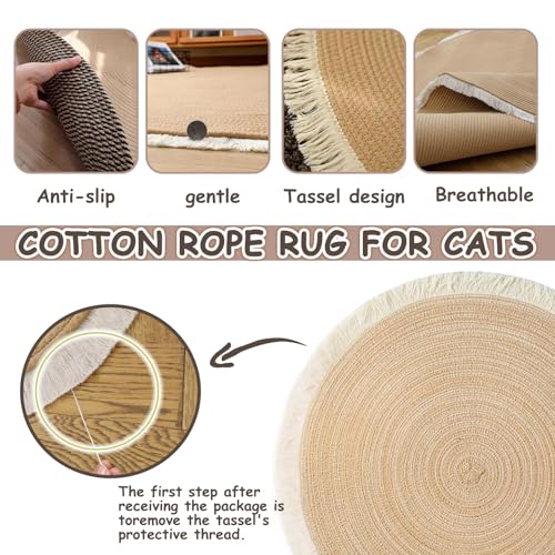 Alfombra rascadora para gatos 47.2 in lavable miniatura 3