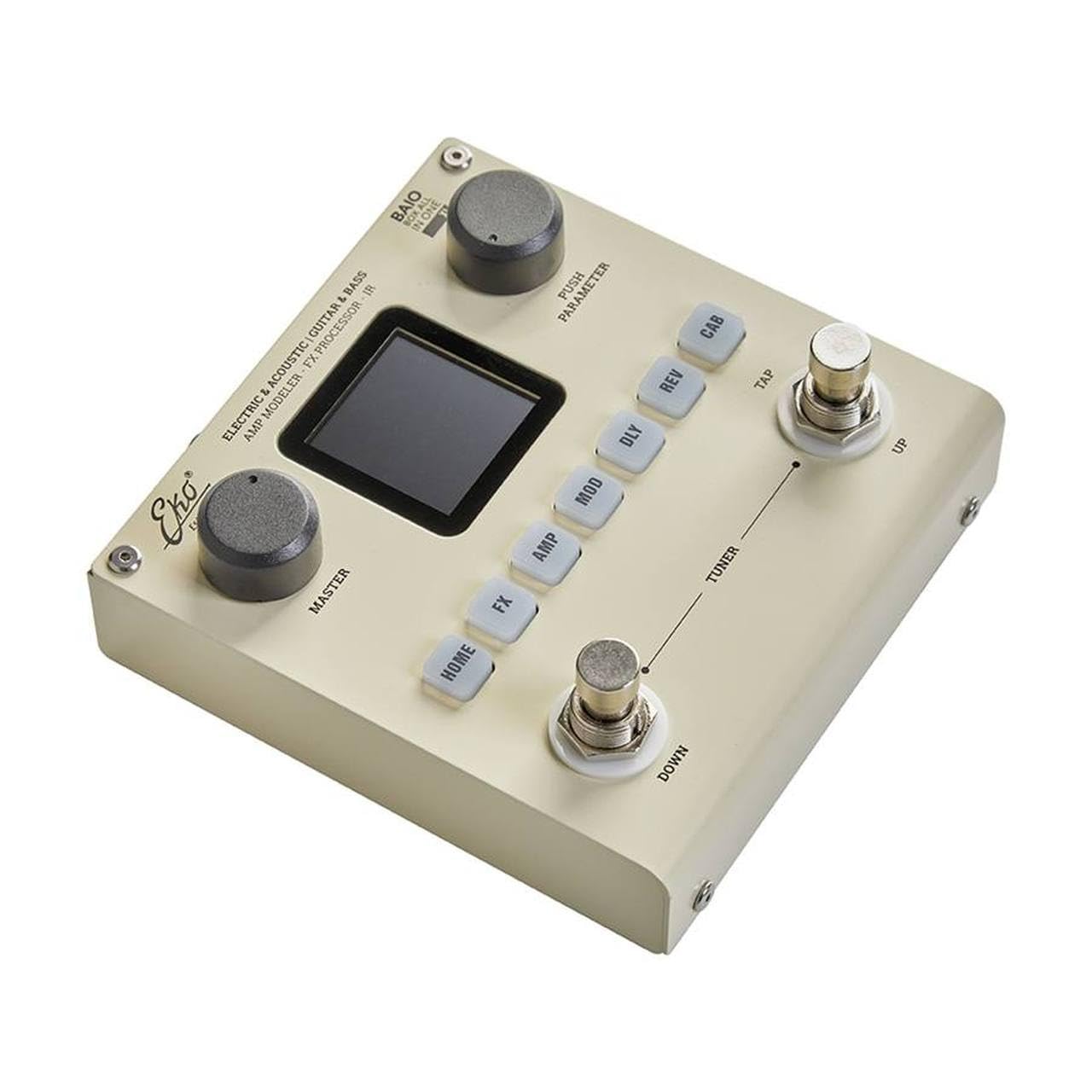 EKO GUITARS – BAIO XL Pedale Multieffetto Per Chitarra, IR Loader, 80 Preset Modificabili, 6 Moduli Effetti, Bluetooth, USB C, Batteria Ricaricabile, EQ 3 Bande, Delay, Reverb