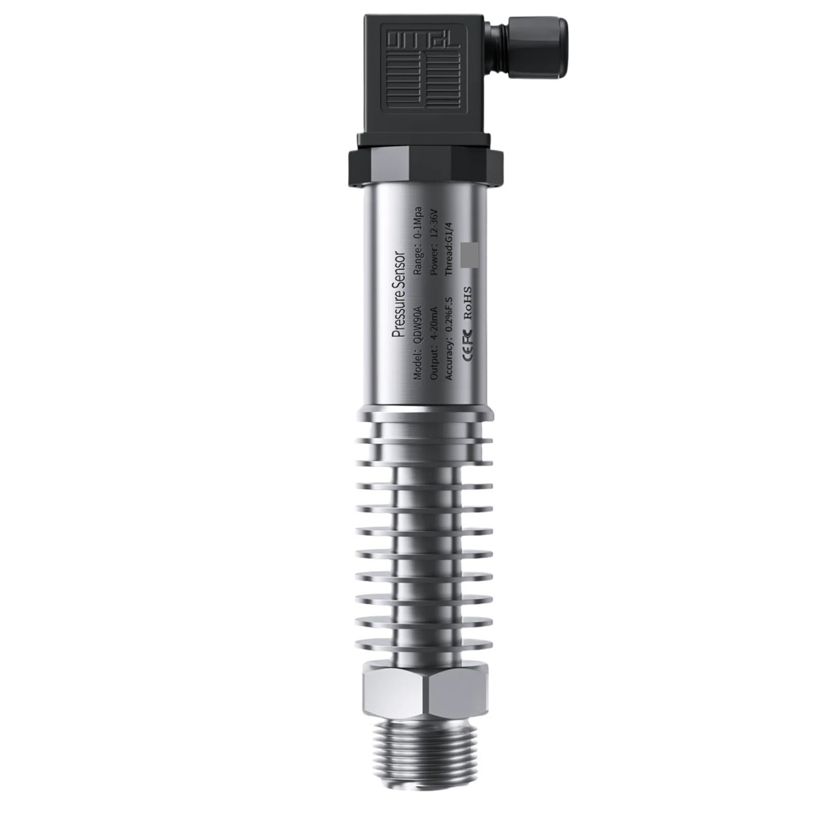 Sensor De Presión Alta Temperatura 180 °C, Aceite, Agua, Transmisor Líquidos 4-20 MA Alta precisión(-0.1~0.1MPa)