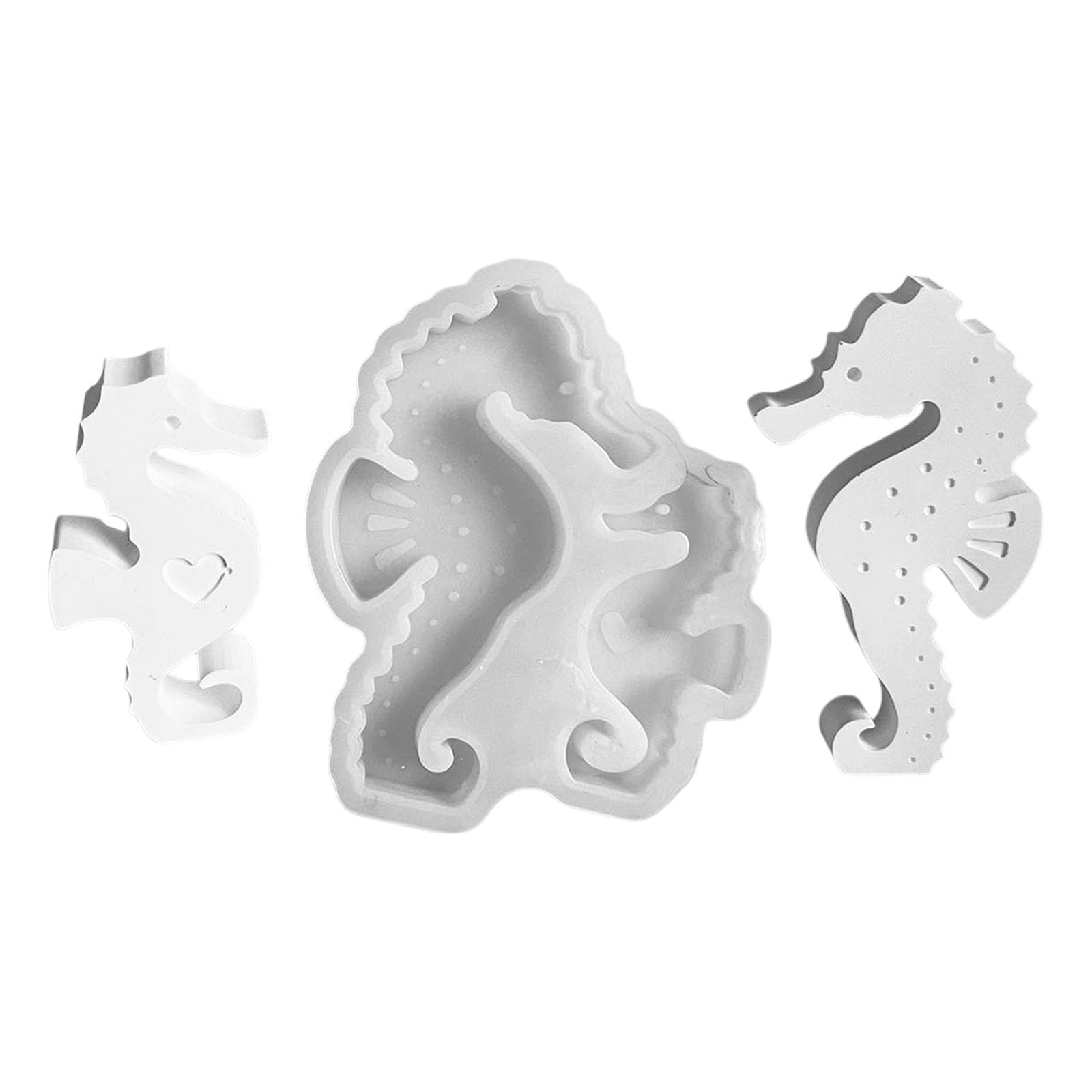 APGLSXY Seahorse Figurine Silicone Molds Easy Demolding Animal for Soap Gypsum Ornament and Resin Casting Seahorse Shape Food Safe Mold