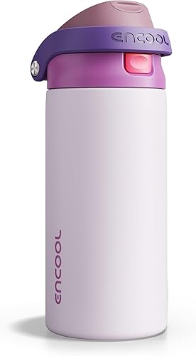 Miniatura 92 de ENCOOL - Botella aislante para agua, acero inoxidable con pajilla, mantiene el frío, tapa abatible de un solo toque, sin Bisfenol A, a prueba de