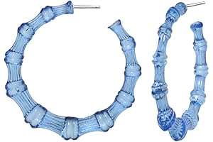 Vintagetastic Clear Bamboo Hoop Earrings