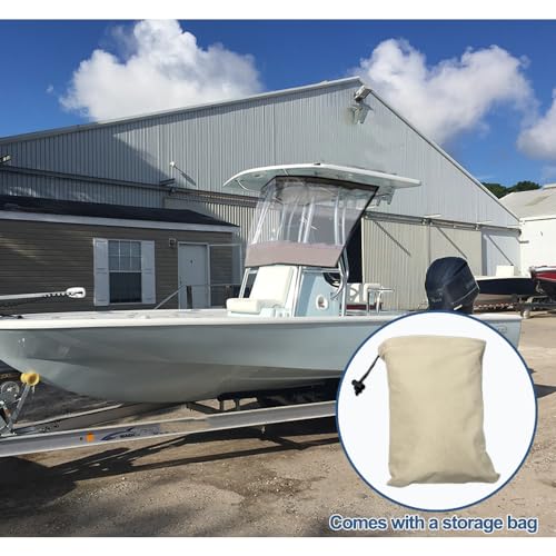 Boat Console T-Top Enclosure, Transparent Rain Cover, Marine Windshield Spray Curtain for Consoles Over 27½" - Image 6