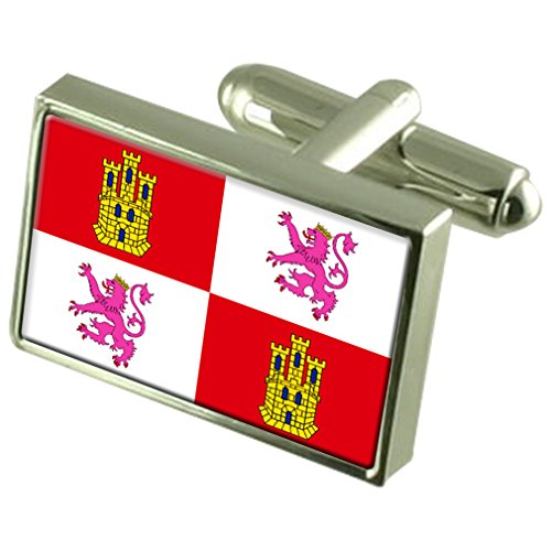 Gemelos de Castilla y León regalo institucional con estuche keepsake grabado para hombres