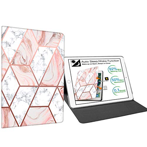 Image of DuraSafe Cases for iPad Pro 11 4th 3rd 2nd Generation Cover A2759 A2761 A2762 A2377 MNXE3HN /A MNXD3HN /A A2435 MNXG3HN /A MNXF3HN /A MNXJ3HN /A MNXH3HN /A MNXN3HN /A MP553HN /A A2228 MY232HN /A - Marble Pink