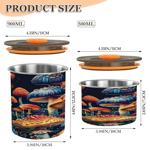 Contenedor de café hermético acero inoxidable 900 ml miniatura 2