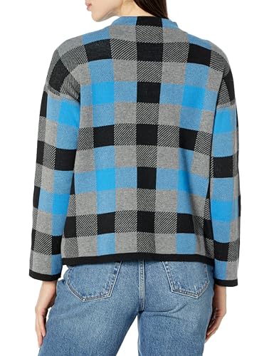Image of Jones New York Women's Mock Neck Long Sleeve Jacquard Sweater