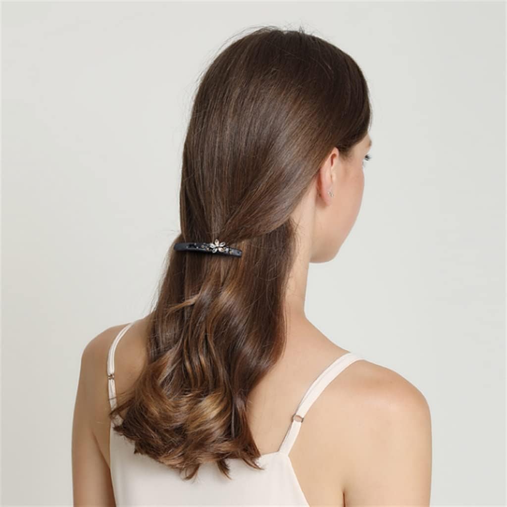 ラインストーン クリップ ヘッドドレス フラワー ハーフ ヘア クリップ トップ クリップ バック ヘッド レディー ヘア クリップ