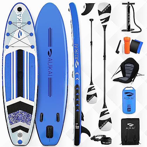 AUKAI SUP Board PRO | Aufblasbares Stand up Paddle Set | 320cm viele Modelle | 5 Jahre Garantie | inkl...