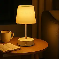 Abajur de Mesa LED Luminária Recarregável Toque Sensível, Portátil sem Fio, Design Minimalista Ideal para Quarto Escritório Estudo - SHACK